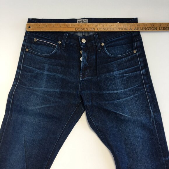 Naked & Famous Skinny Guy Selvedge Button Fly Jeans 32 - Picture 10 of 12